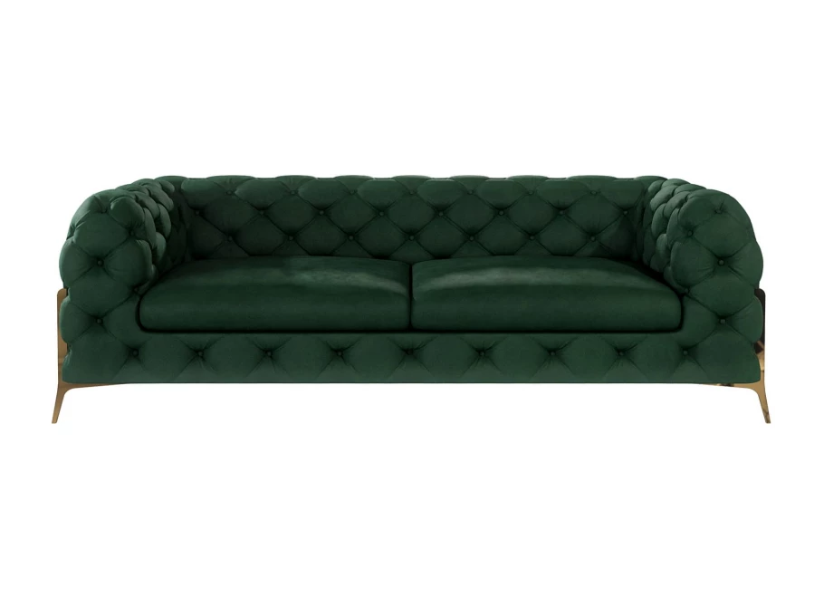 Sofa trzyosobowa pikowana glamour Chesterfield TEO HIGH 2,5