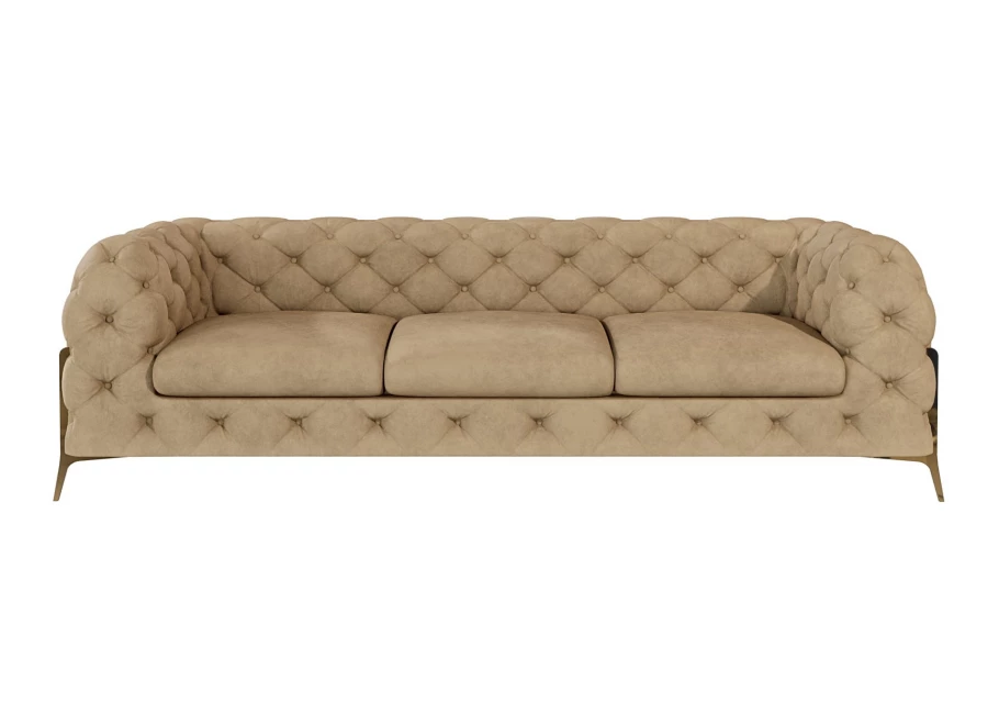 Sofa trzyosobowa pikowana glamour Chesterfield TEO HIGH 3