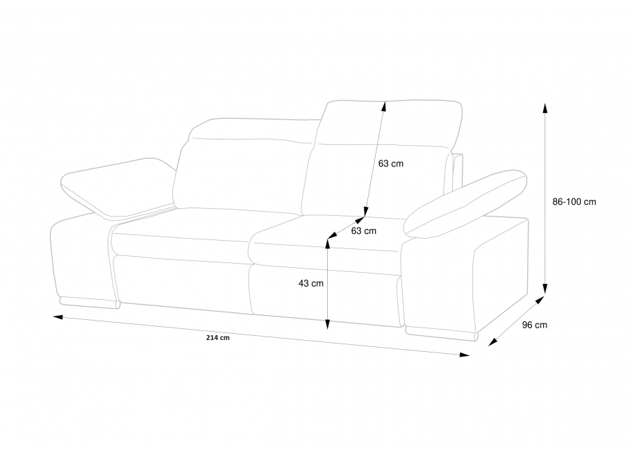 Sofa dwuosobowa nowoczesna Dessa 3
