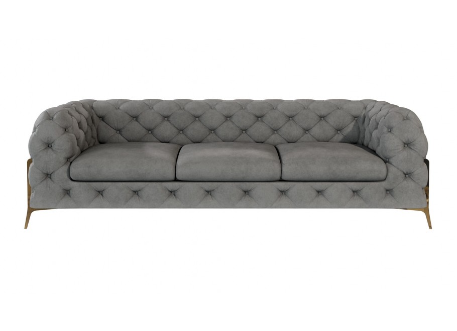Sofa trzyosobowa pikowana glamour Chesterfield TEO HIGH 3 10