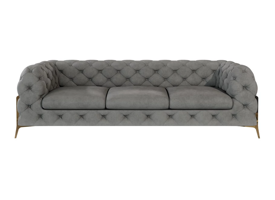 Sofa trzyosobowa pikowana glamour Chesterfield TEO HIGH 3