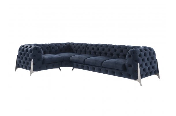 Narożnik pięcioosobowy pikowany Chesterfield glamour KALIFORNIA 1+E+3