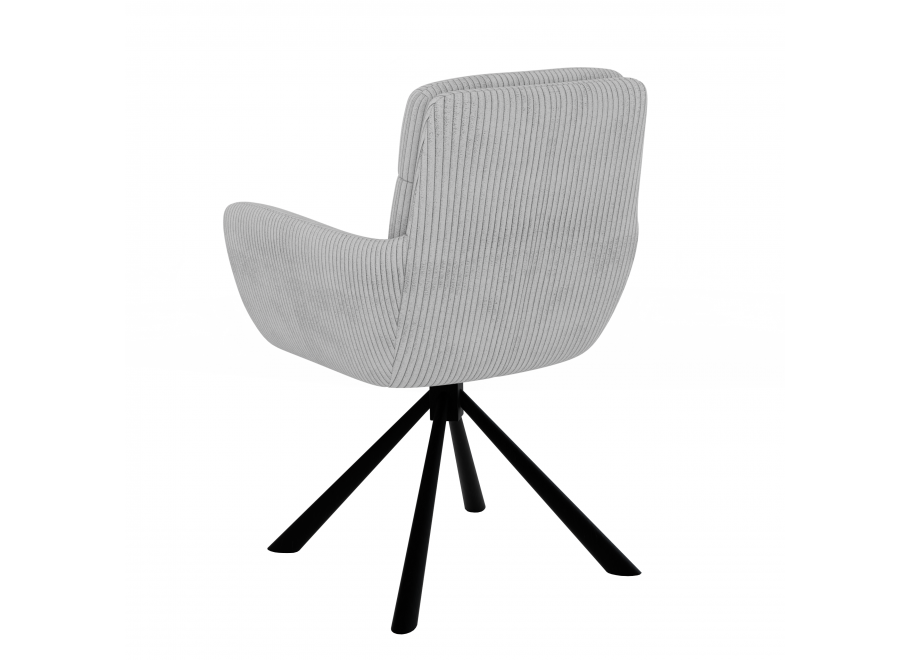 Krzesło tapicerowane obrotowe jasnoszare Bolo 3