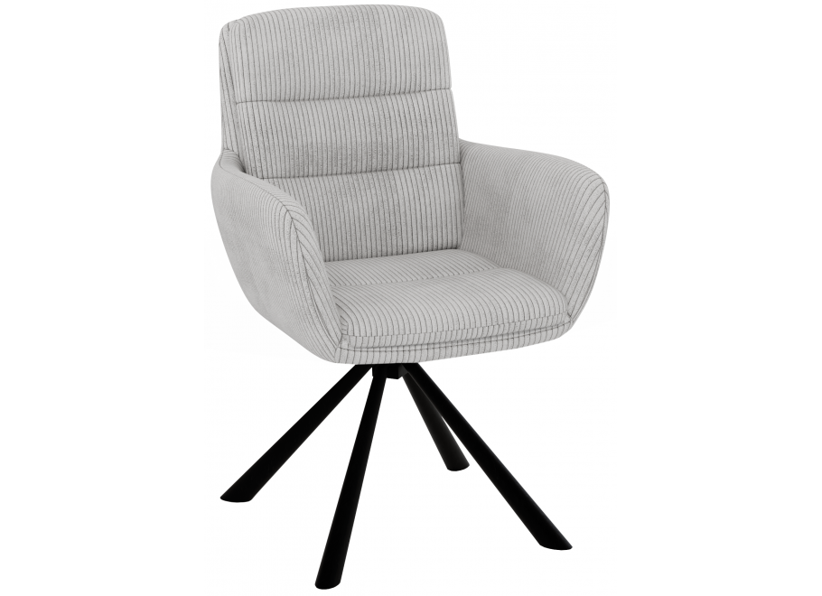 Krzesło tapicerowane obrotowe jasnoszare Bolo 1