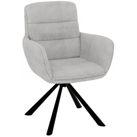 Krzesło tapicerowane obrotowe jasnoszare Bolo