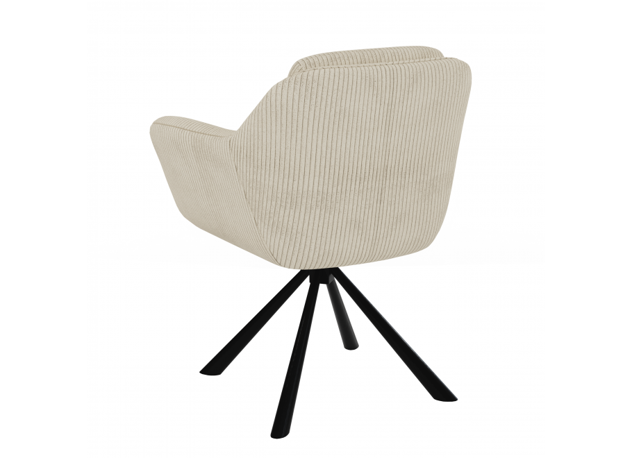 Krzesło tapicerowane obrotowe beżowe Kado 3