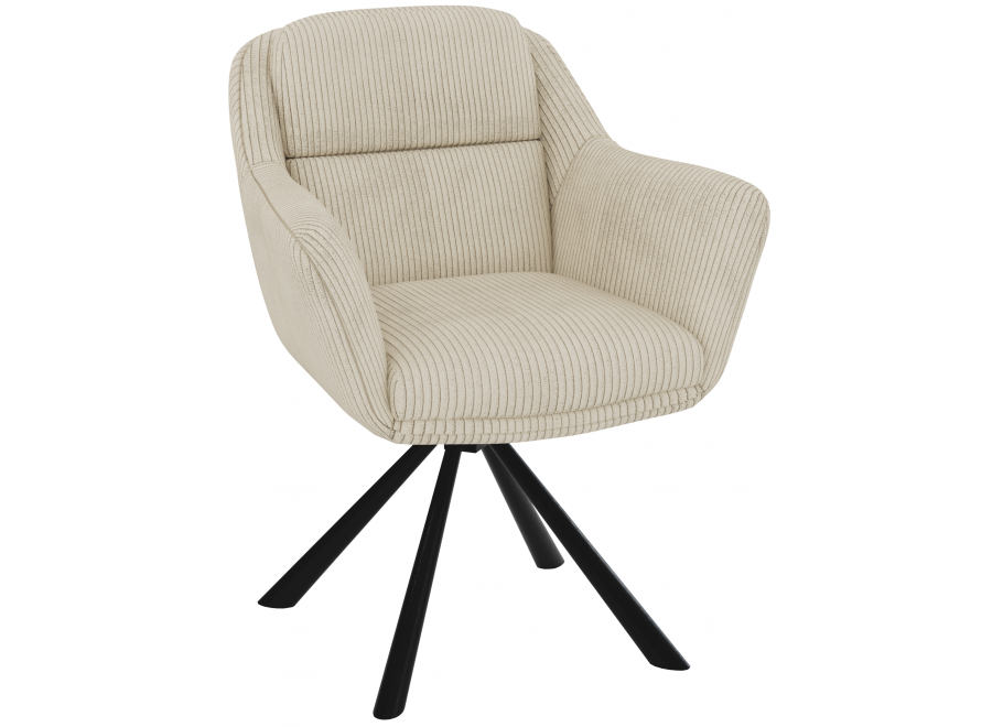 Krzesło tapicerowane obrotowe beżowe Kado 1