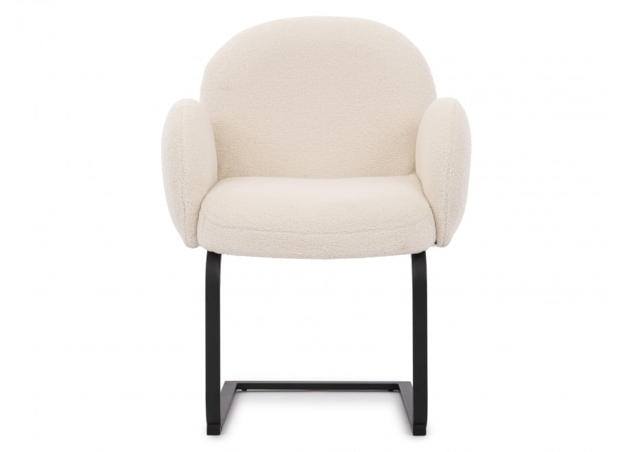 Krzesło tapicerowane białe Bari 3