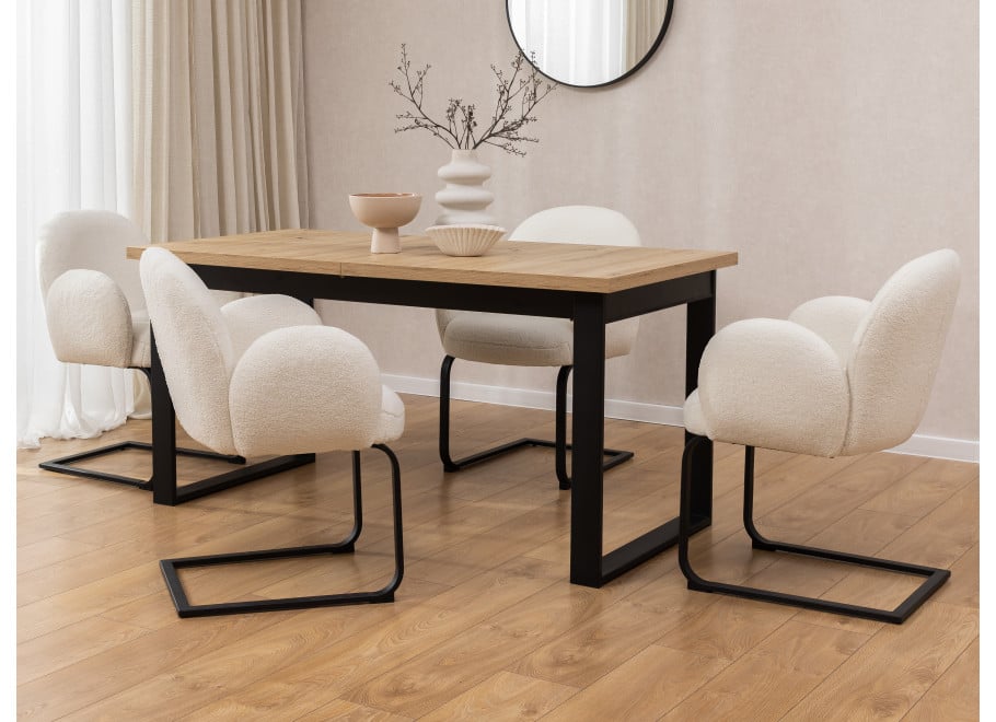 Krzesło tapicerowane białe Bari 4