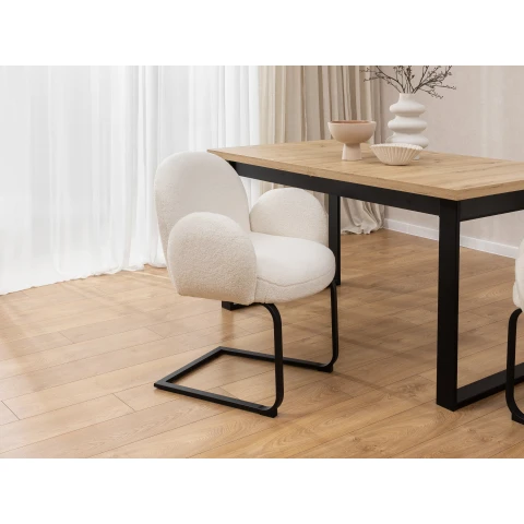 Krzesło tapicerowane białe Bari