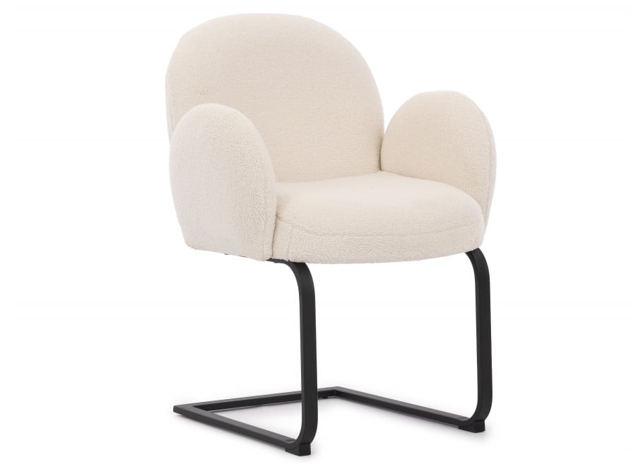 Dwa krzesła tapicerowane białe Bari 4