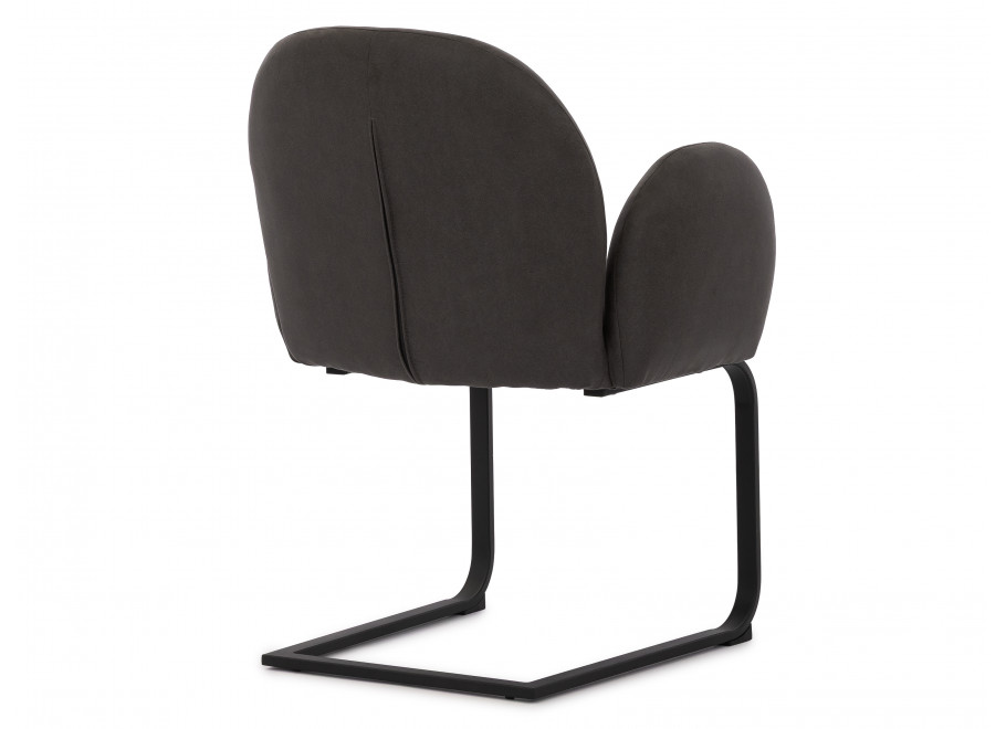 Krzesło tapicerowane antracytowe Bari 5