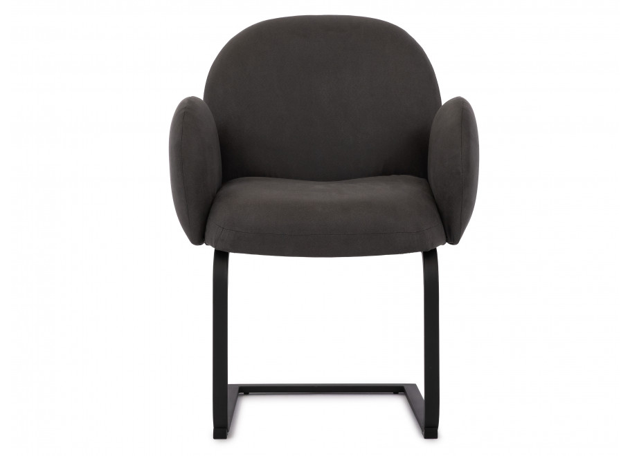 Dwa krzesła tapicerowane antracytowe Bari 5
