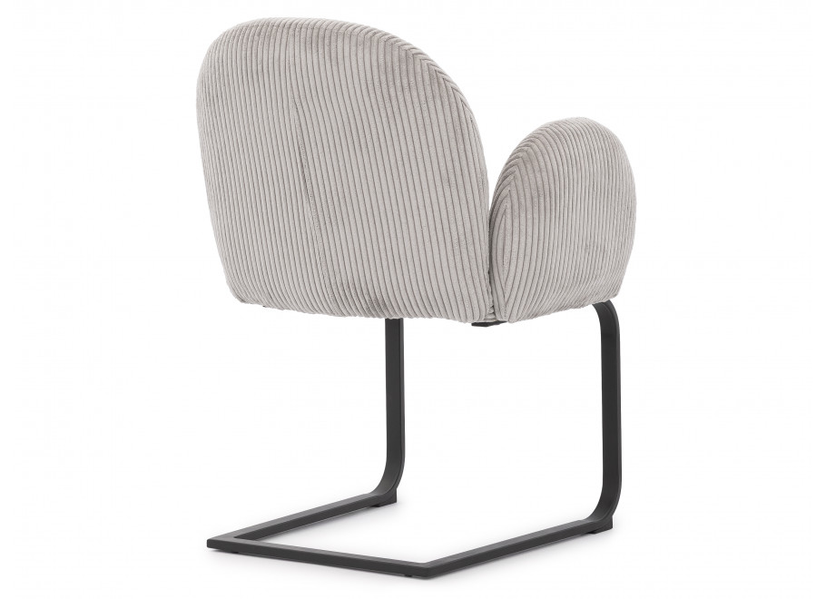 Dwa krzesła tapicerowane jasnoszare Bari 6