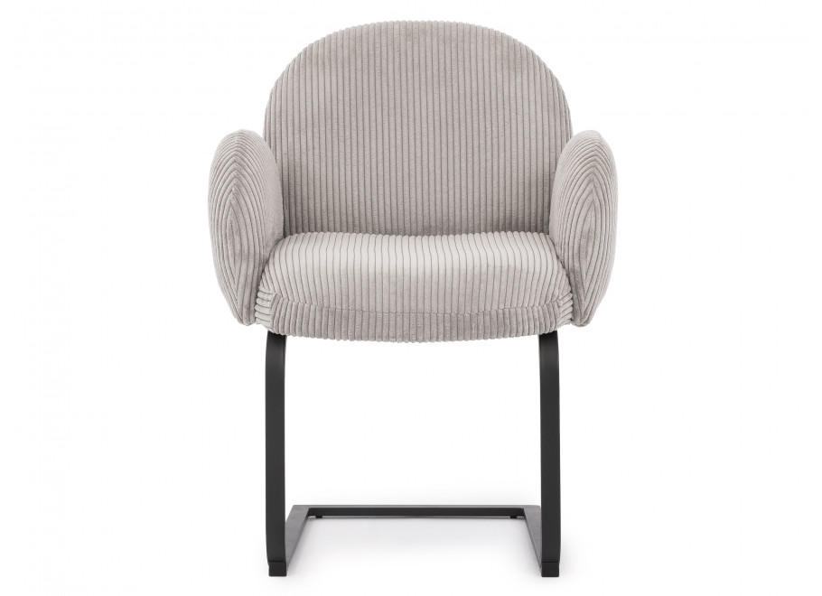 Dwa krzesła tapicerowane jasnoszare Bari 5