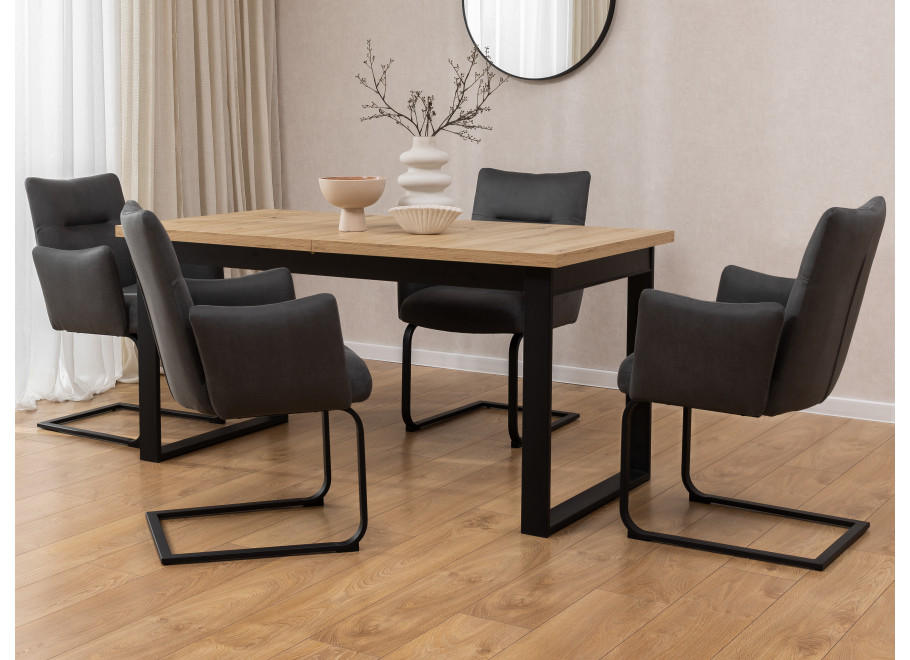 Krzesło tapicerowane antracytowe Kato 3