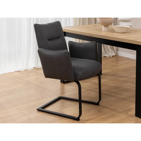 Krzesło tapicerowane antracytowe Kato