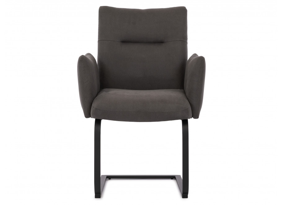 Dwa krzesła tapicerowane antracytowe Kato 5