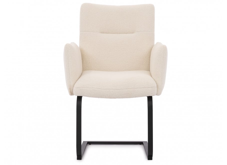 Krzesło tapicerowane białe Kato 4