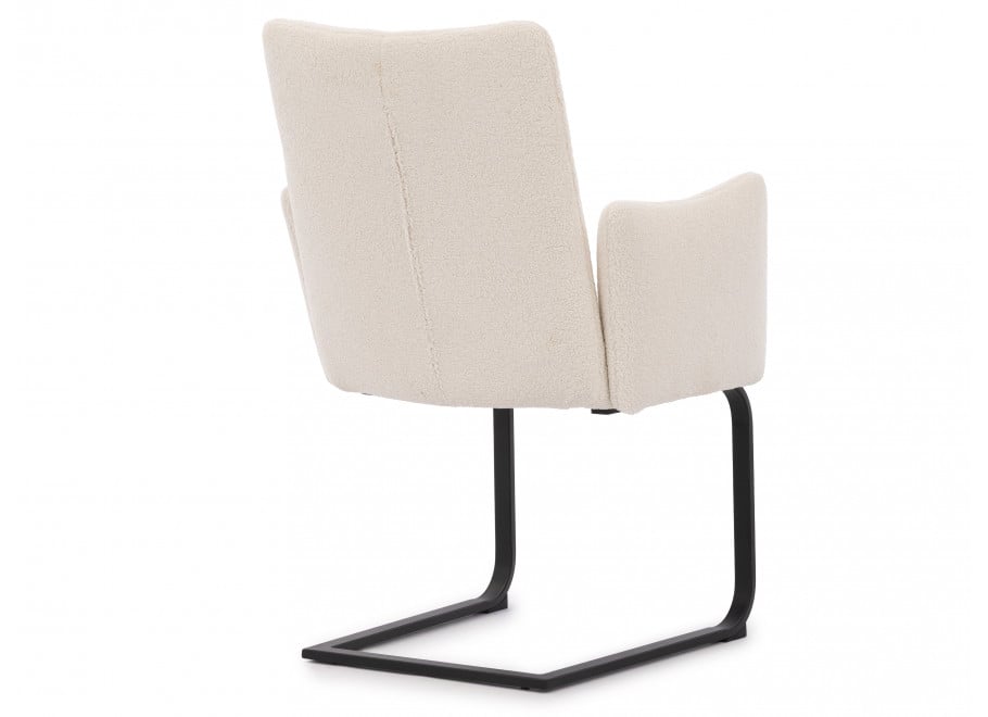 Krzesło tapicerowane białe Kato 7