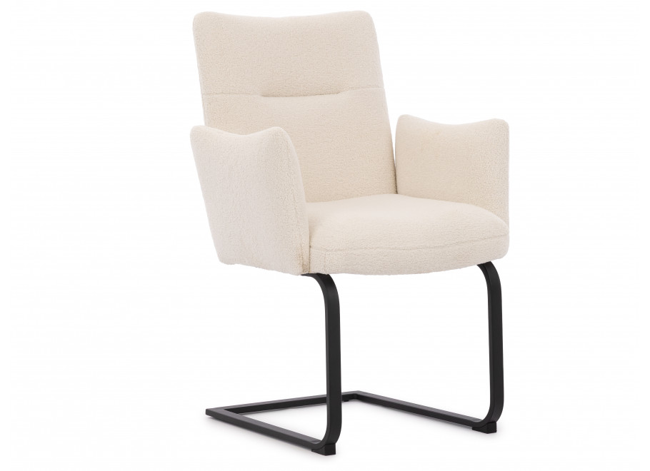 Krzesło tapicerowane białe Kato 1