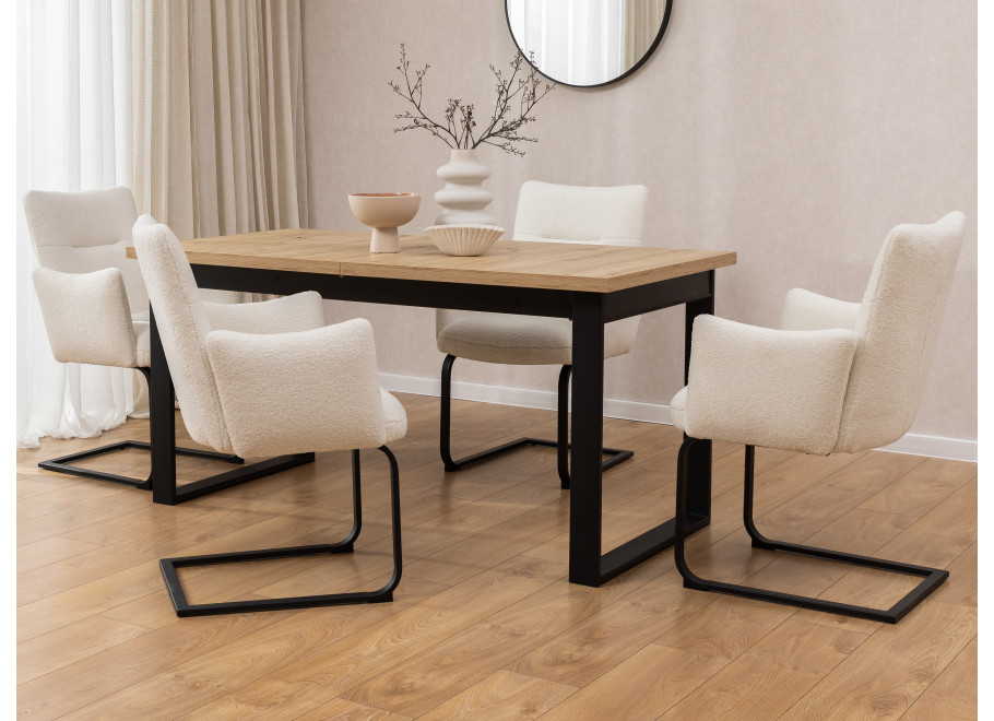 Dwa krzesła tapicerowane białe Kato 2