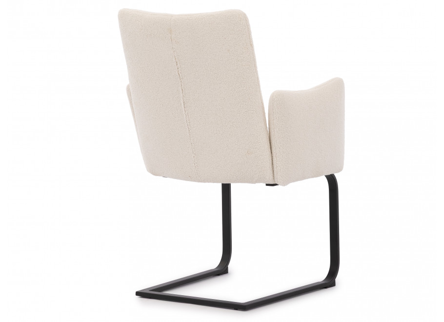 Dwa krzesła tapicerowane białe Kato 6