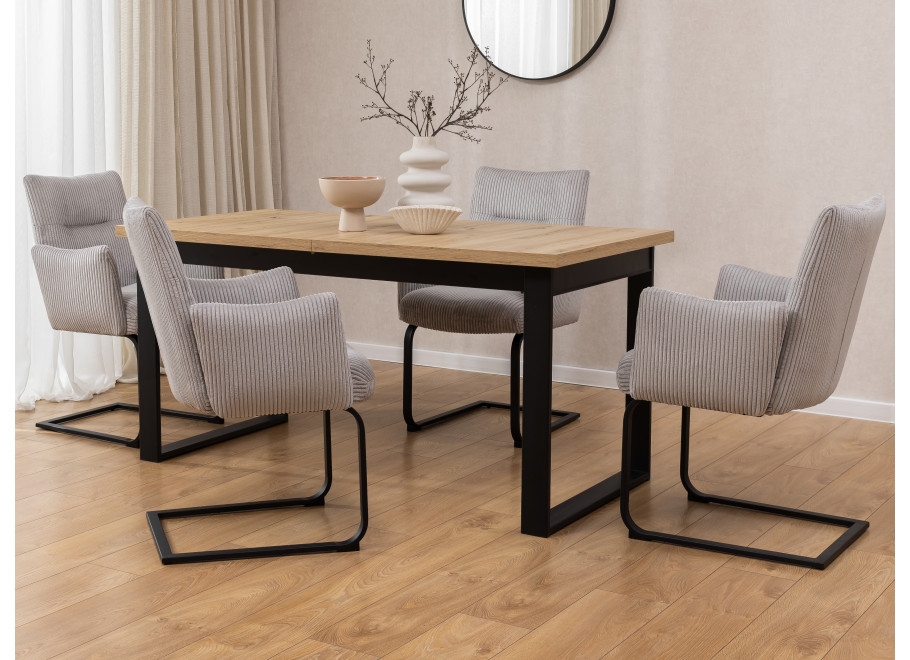 Krzesło tapicerowane jasnoszare Kato 2