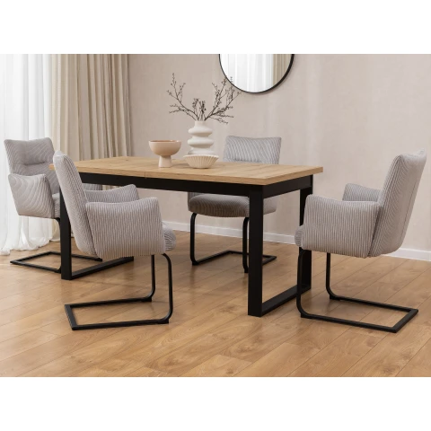 Krzesło tapicerowane jasnoszare Kato