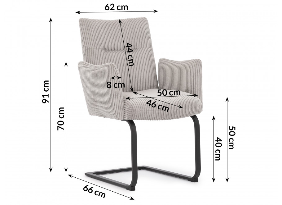 Dwa krzesła tapicerowane jasnoszare Kato 7
