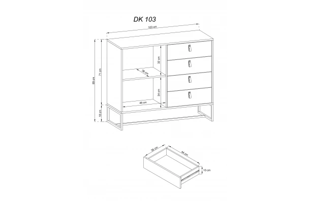 Komoda Ardo AK103 - funkcjonalność