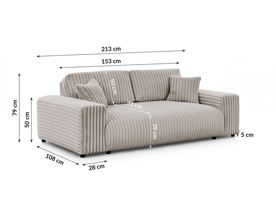 Sofa trzyosobowa nowoczesna Candi - Vito 07