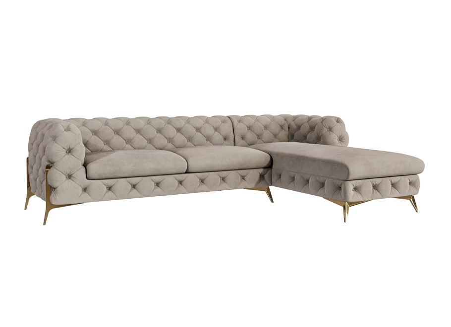 Narożnik pięcioosobowy pikowany glamour Chesterfield TEO HIGH 2,5+OT Narożnik pięcioosobowy pikowany glamour Chesterfield TEO HIGH 2,5+OT