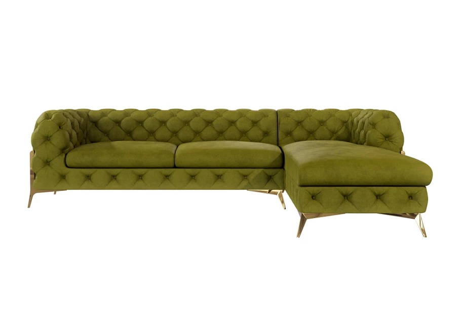 Narożnik pięcioosobowy pikowany glamour Chesterfield TEO HIGH 2,5+OT Narożnik pięcioosobowy pikowany glamour Chesterfield TEO HIGH 2,5+OT