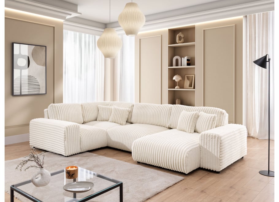 Nowoczesny narożnik Candi w kształcie U – duży komfortowy do salonu 4