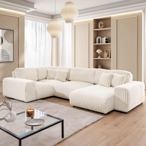 Nowoczesny narożnik Candi w kształcie U – duży komfortowy do salonu