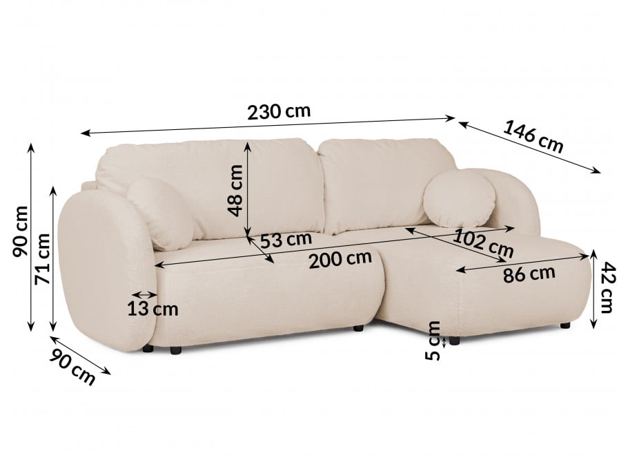 Narożnik Velano z funkcją spania – nowoczesny rozkładany do salonu 3
