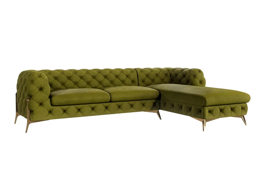 Narożnik pięcioosobowy pikowany glamour Chesterfield TEO HIGH 2,5+OT Narożnik pięcioosobowy pikowany glamour Chesterfield TEO HIGH 2,5+OT