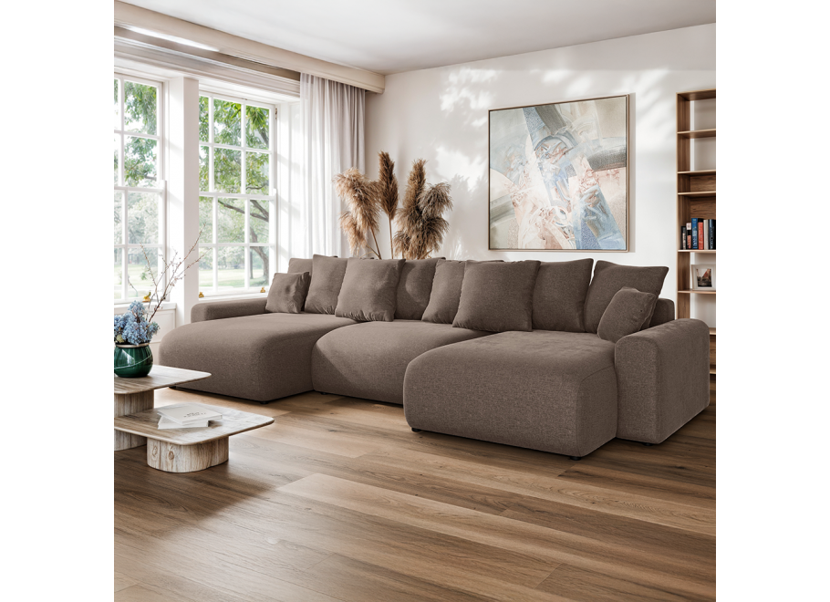 Narożnik U-kształtny Cleo Small z funkcją spania i pojemnikiem na pościel 2