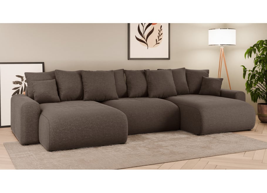 Narożnik U-kształtny Cleo Small z funkcją spania i pojemnikiem na pościel 3