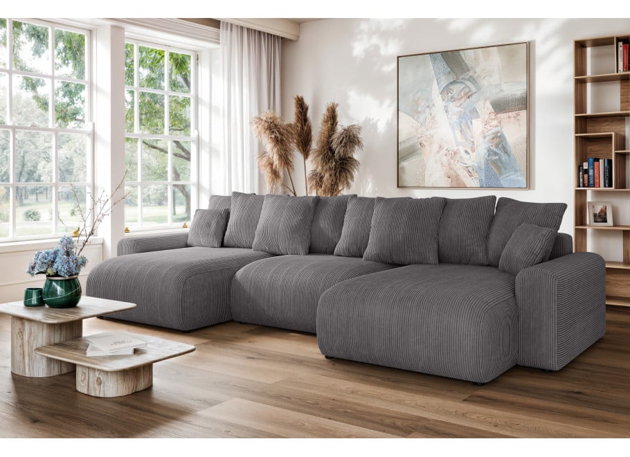 Narożnik U-kształtny Cleo Small z funkcją spania i pojemnikiem na pościel 10