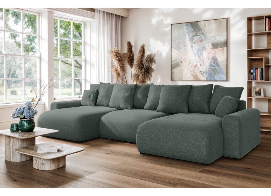 Narożnik U-kształtny Cleo Small z funkcją spania i pojemnikiem na pościel 12