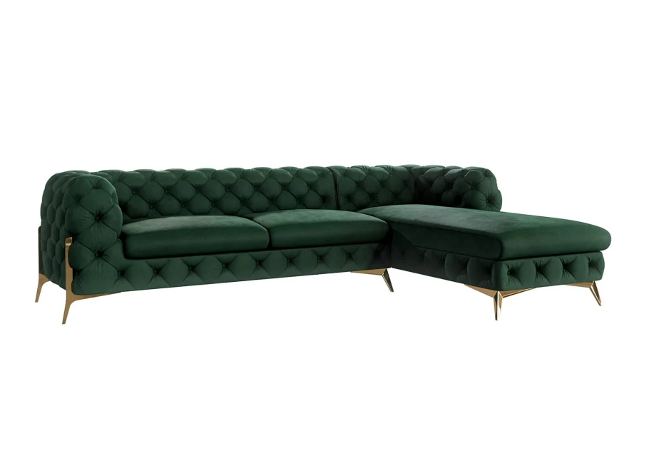 Narożnik pięcioosobowy pikowany glamour Chesterfield TEO HIGH 2,5+OT Narożnik pięcioosobowy pikowany glamour Chesterfield TEO HIGH 2,5+OT