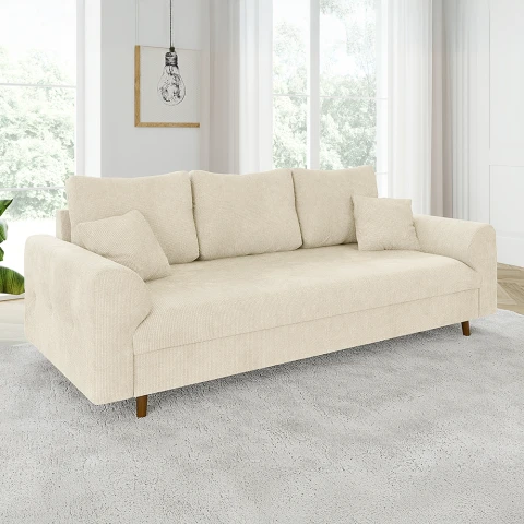 Sofa trzyosobowa Laril nowoczesna na wysokich nóżkach