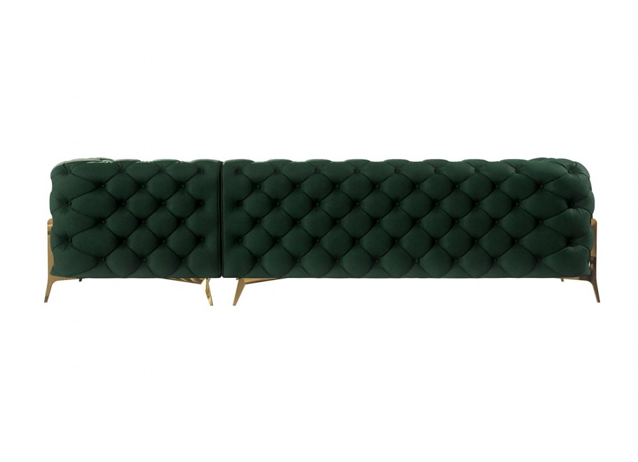 Narożnik pięcioosobowy pikowany glamour Chesterfield TEO HIGH 2,5+OT 14
