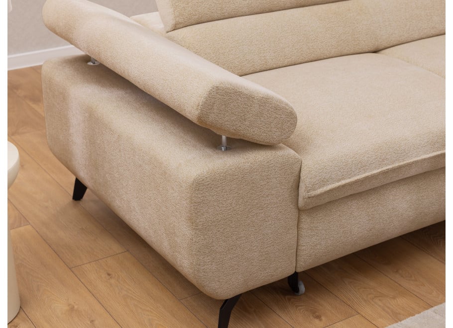 Narożnik Melvano z funkcją spania i pojemnikiem, regulowane zagłówki 6