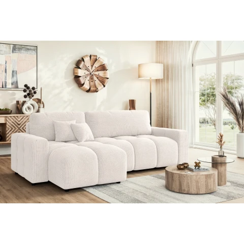 Jasny rozkładany narożnik VEGA z funkcją spania w kształcie L