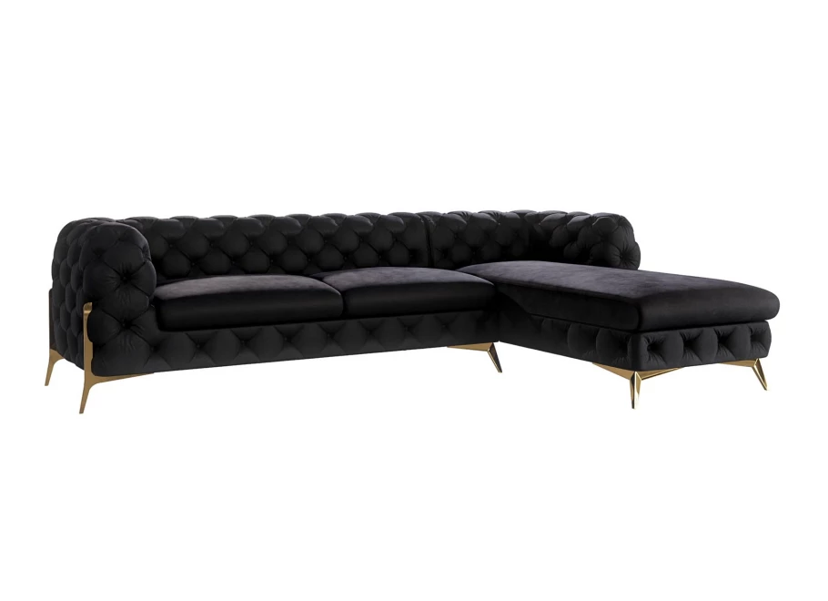 Narożnik pięcioosobowy pikowany glamour Chesterfield TEO HIGH 2,5+OT Narożnik pięcioosobowy pikowany glamour Chesterfield TEO HIGH 2,5+OT