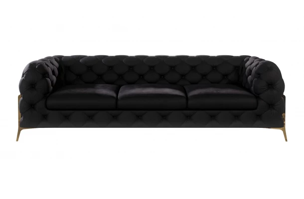 Sofa trzyosobowa pikowana glamour Chesterfield TEO HIGH 3 - design i funkcjonalnosc w parze