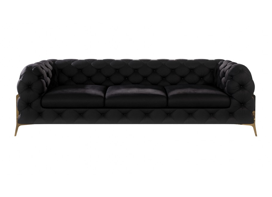 Sofa trzyosobowa pikowana glamour Chesterfield TEO HIGH 3 14